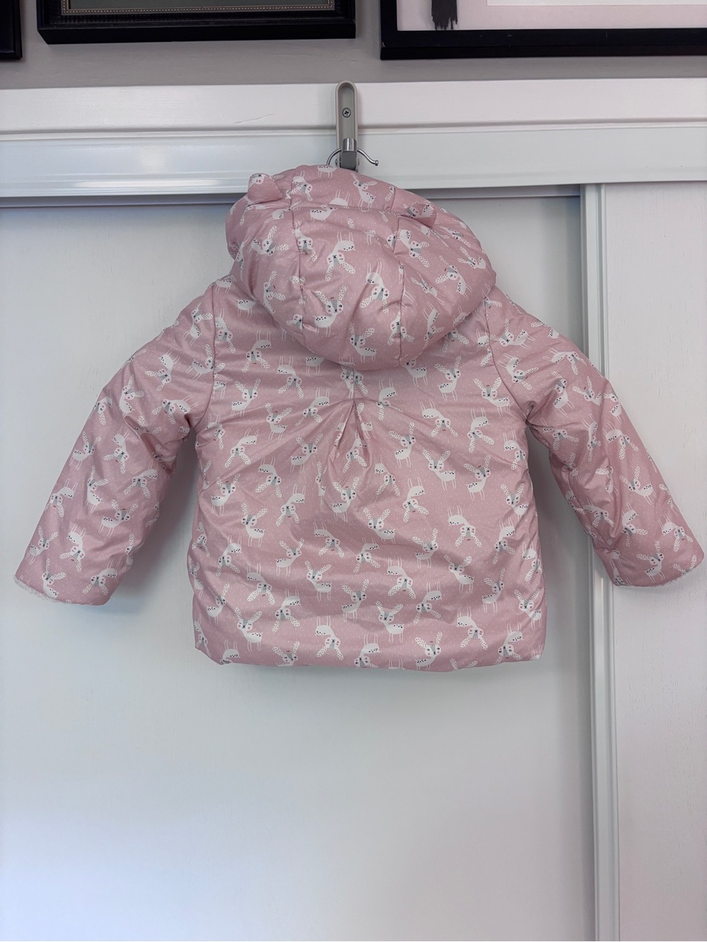 Catimini Cottagecore Jacket Size 3T Deer Prince Sherpa Lined Ears on Hooded Logo - Picture 2 of 13